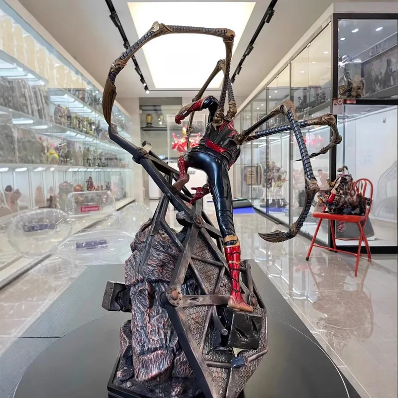 New Product In Stock Spider Man Figurine Avengers: Endgame Marvel Peripheral Steel Battle Suit Model Ornament Birthday Gift - Image 4