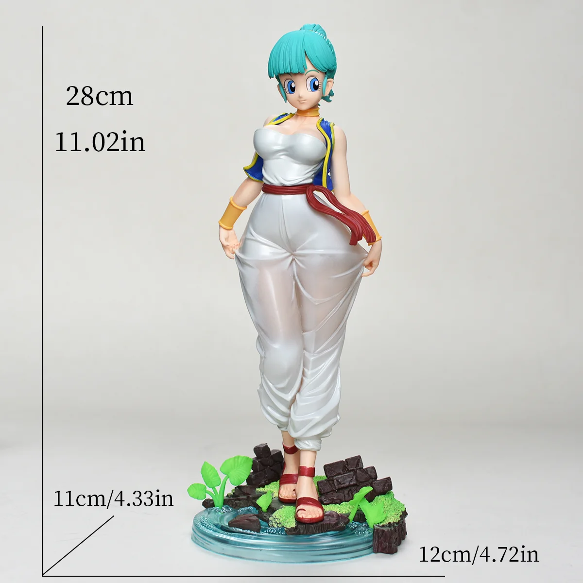 28cm/11in Anime Dragon Ball Z Figure Bulma Action Figure DBZ Statue Collectible Model Toys Gift
