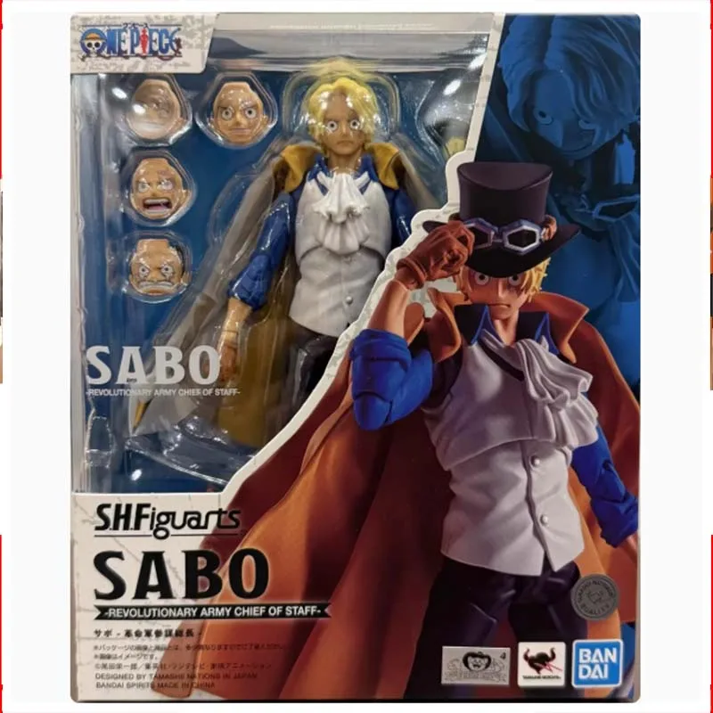 Bandai One Piece Anime Figure SHF Sabo Luffy Romance Dawn Nami Zoro Gum Option Parts Shanks Action Figures Toys For Boys Gift