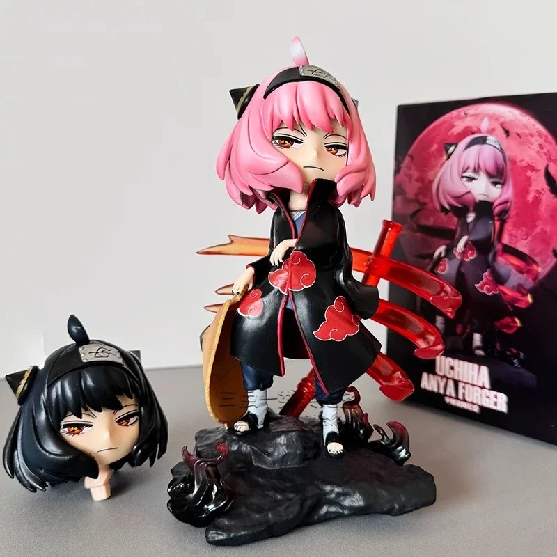 Anime Spy×family Figurine Manga Anya Forger Figure Double Headed PVC 18cm Model Statue Figurine Collection Birthday Toys Gifts