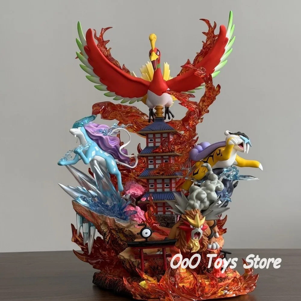 Anime Pokemon Figure Raikou/Suicune/Entei/Ho-Oh Action Figures Pvc Collection Model Toys for Children Gifts 38cm/14.96in - Image 3