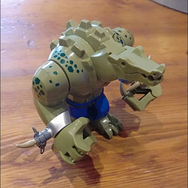 10cm New Movie Figure Killer Croc Peripheral Plastic Model Assembling Building Blocks Advanced Statue Kids New Year Gifts Toys