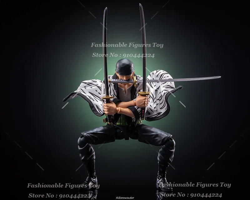 SHF 1/12 Men Soldier One Piece Samurai Zoro Alabasta Windbreaker Printed Coat Scarf With Iron Wire Fit 6Inch Action Figure Body - Image 5