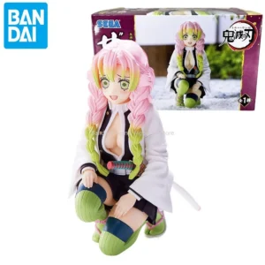 SEGA Original Demon Slayer Anime Figure PM Kanroji Mitsuri Squatting Action Figure Toys for Kids Gift Collectible Model Dolls