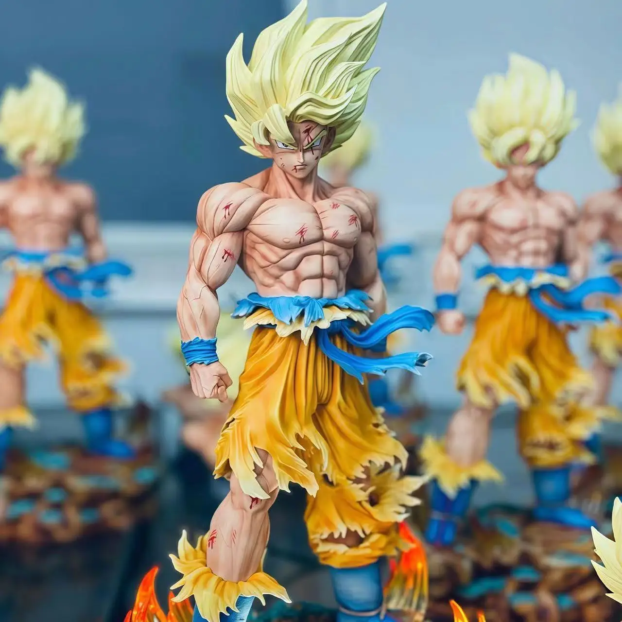 Jt Statue Dragon Ball Z Son Goku Figure Replaceable Heads Led Base Super Saiyan Goku Action Figures Collection Mode Toys Gifts - Image 4