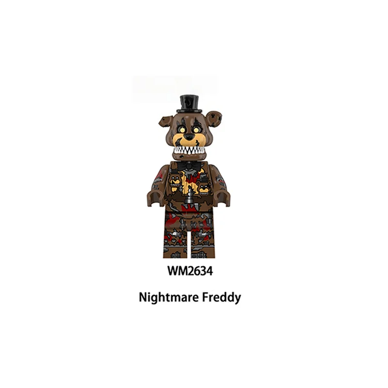 8Pcs FNAF Game Action Figure Toys Ornaments Assembled Toy DIY Model Game Peripheral Desktop Decoration Childrens Birthday Gifts