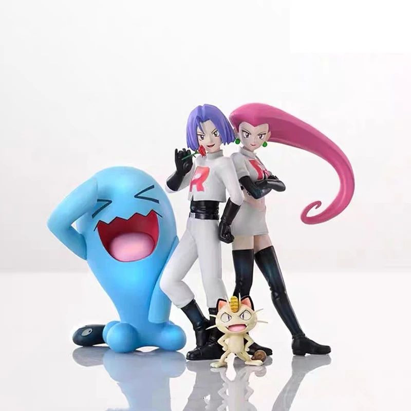 40cm Rocket Team Anime Figure Meowth Hot Air Balloon Figures Wobbuffet Figures Pvc Statue Collection Model Custom Gifts Toys - Image 4