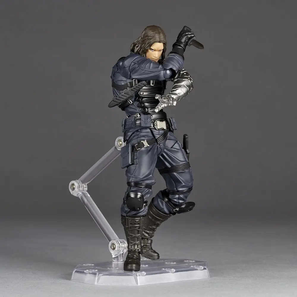 New Kaiyodo Winter Soldier Revoltech Amazing Yamaguchi Bucky Barnes Captain America Anime Action Figures Movable Collectible Toy - Image 8