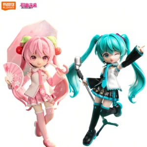 Original Hatsune Miku Q version 17th Miracle Edition Miku Singer Action Figure Joint Mobility Assembly Toy Doll Gift
