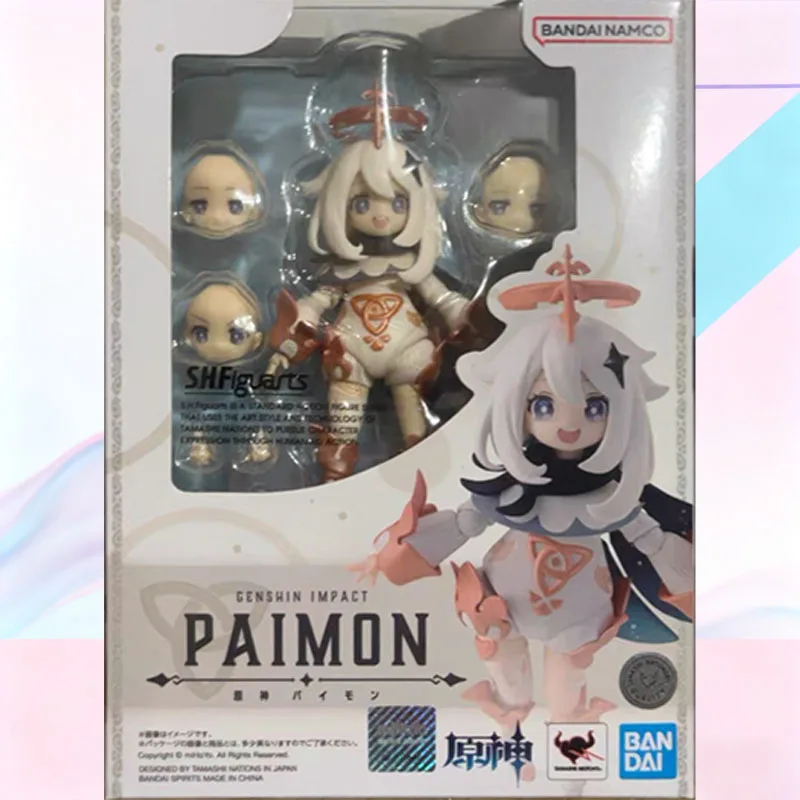 Low price In Stock BANDAI Original S.H.Figuarts GENSHIN IMPACT PAIMON SHF Action Figure Model Gift for Kids Foam Box Packaging - Image 7
