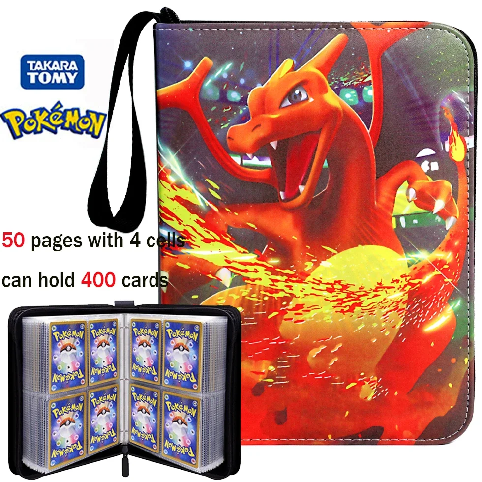 @New Pokemone Card Album PU Zipper Photo Album Collection Book Anime Figure Album Hobby File Kids Toy Gifts In Stock - Image 4