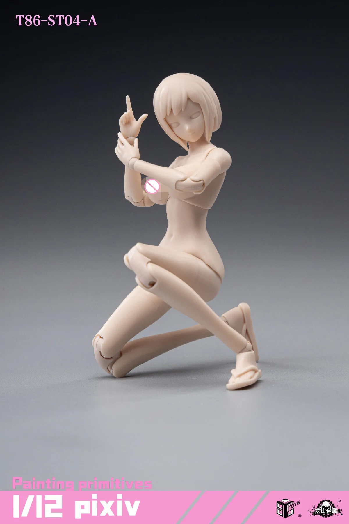 86TOYS T86-ST 1/12 Soldier Female Cute Anime Head Super Flexible Joint Body White/Wheat Skin 6 inch Action Figure Doll Model