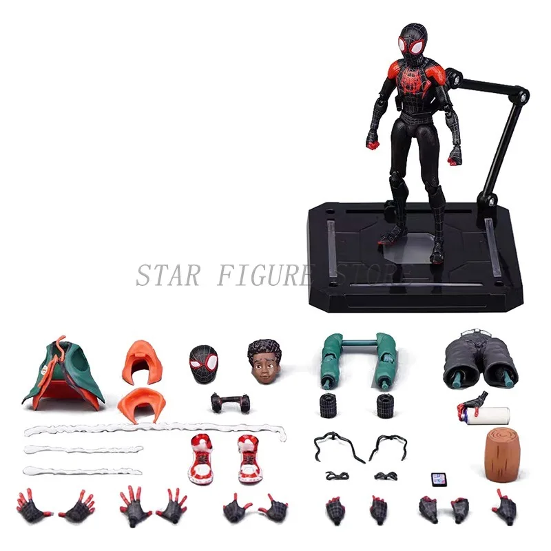 Sentinel Sv Action Miles Morales Action Figure Spiderman Model Marvel Spider-Man Into the Spider-Verse Peter Parker Figurine Toy - Image 10