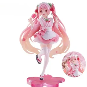 18CM Original Hatsune Miku Coreful Sakura Wafuu Kissa Ver. Maid Figure Anime Figurine Model Collectible Toys Kawaii Gift