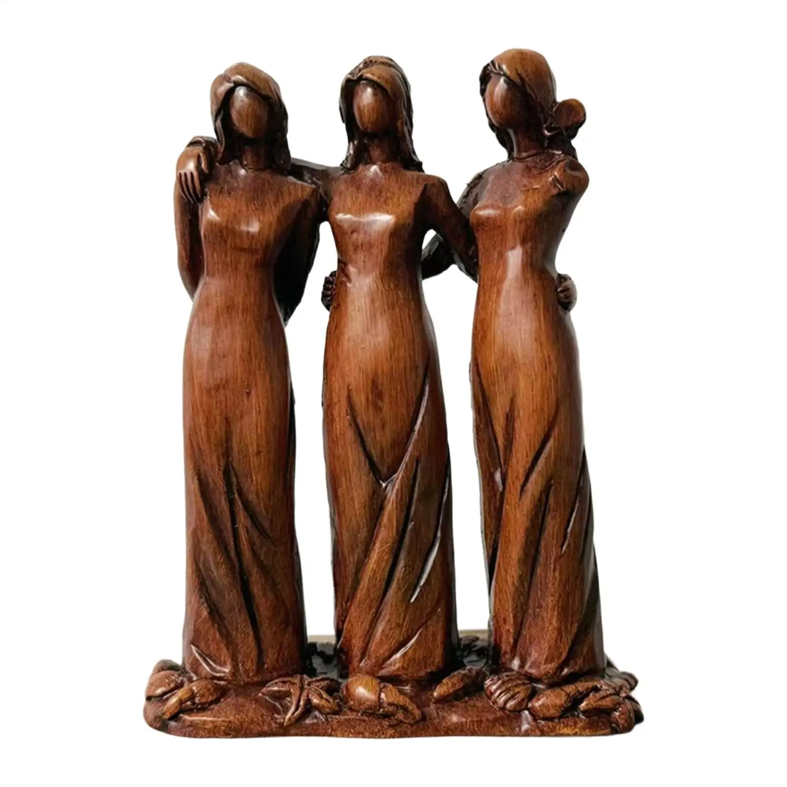 Three Sisters Statue Resin Girl Friendship Sculpture Sister Friendship Figurines Sisters Characters Three People Sculpture