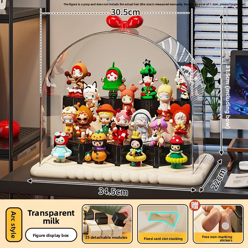 Blind Box Storage Display Stand Dustproof Bubble Mart Handheld Storage High Transparency Lego Toy Storage Box with Lid