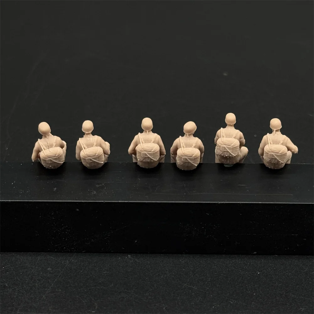1/48 1/72 Scale German Paratroopers Seated for 6 Figures Unpainted Resin Model kit Military Miniature Soldiers Collection - Image 6