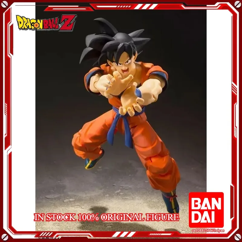 Original Bandai Dragon Ball Z SHF Son Goku 2.0 S.H. Figuarts A Saiyan Raised On Earth Action Figure Model Toys In Stock - Image 4