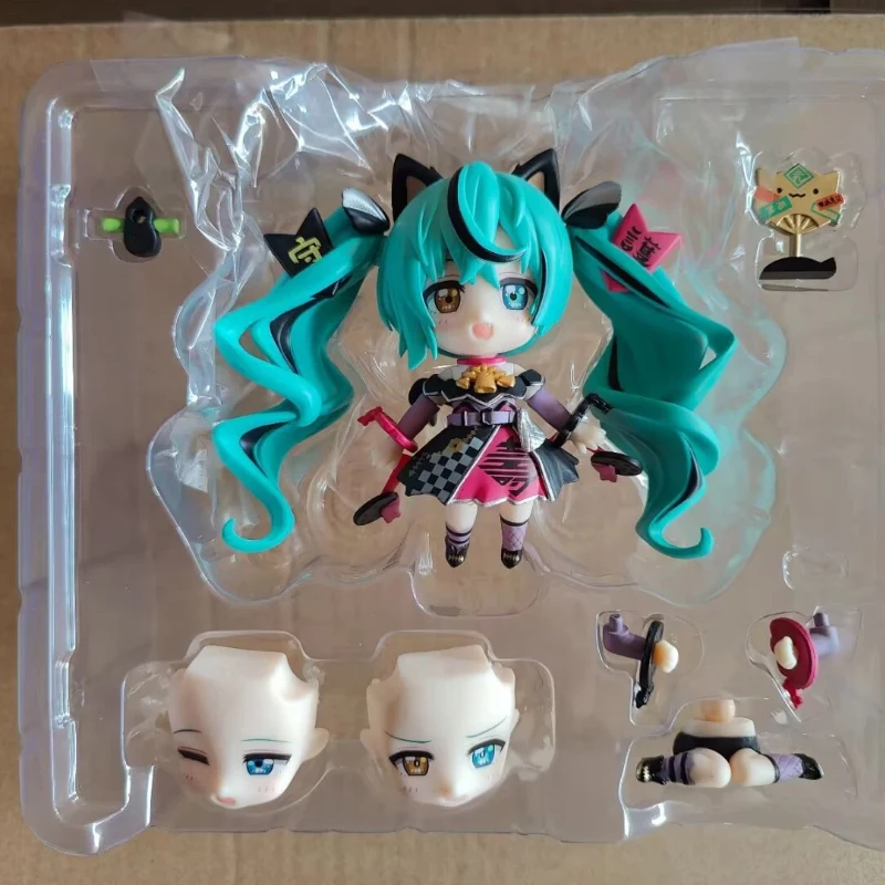 Nendoroid Hatsune Miku No 2759 Black Maneki Neko Posable Action Figure Face Swap Collectible Anime Model Desktop Decor Figurine - Image 3