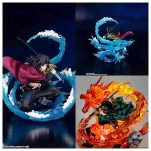 17cm Demon Slayer Anime Action Figure Tomioka Giyuu  Kamado Tanjirou Pvc Collection Model Toy Desktop Ornament Doll Gift