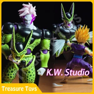 K.W. KW Studio Cell Figure Dragon Ball Cell Masked Perfext Monster KW006ADX KW006BDX Perfect Cell Anime Action Figures Gifts Toy