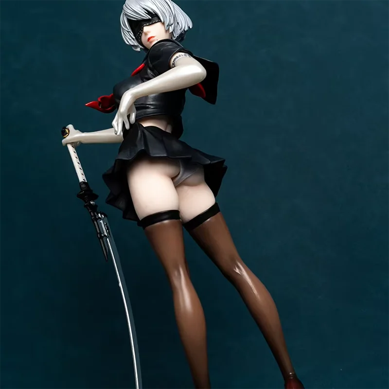 Genuine Anime 2b Figure Standing Pose Action Figure Kawaii Girl Sailor Suit Model  Desktop Ornaments Collection Gifts In Stock
