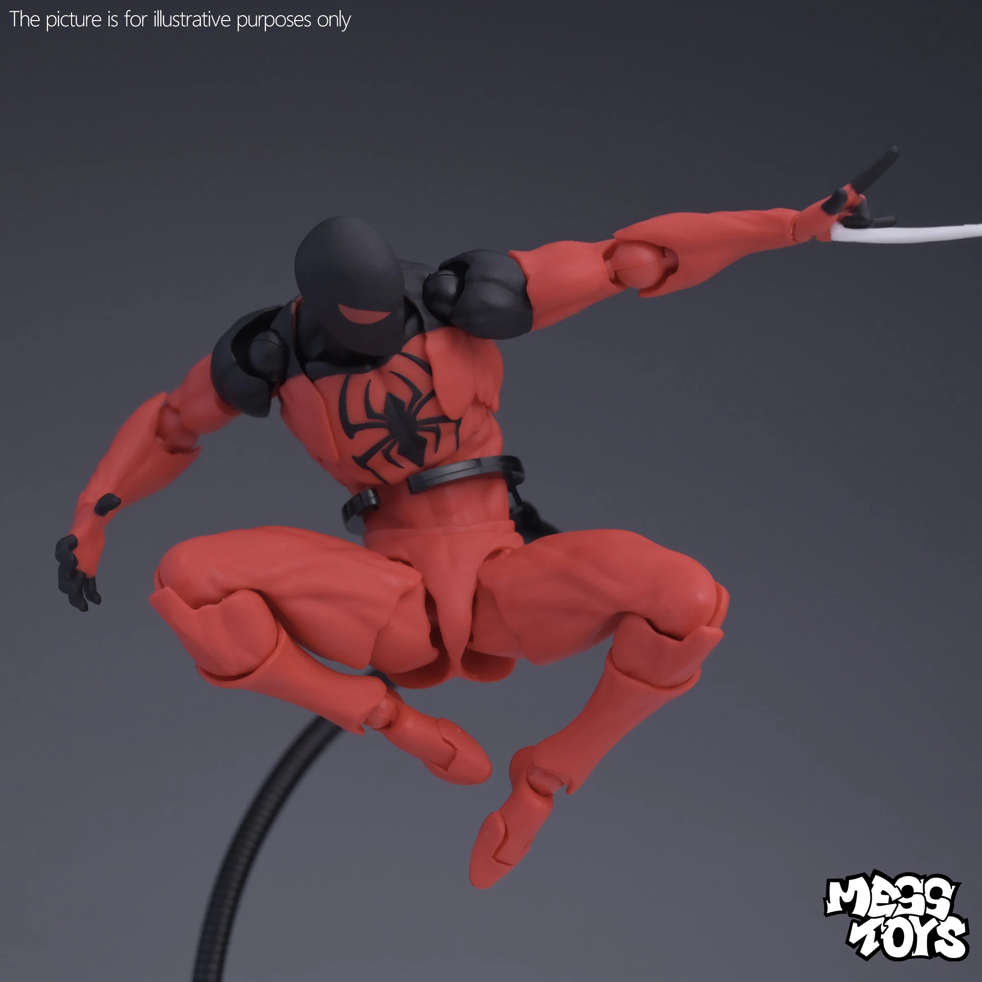 In Stock Mess Toys Spider Man Symbiote Kaine Parker Black Neighbor Symbiote Spider-Man Black Scarlet Spider Man Venom model toys