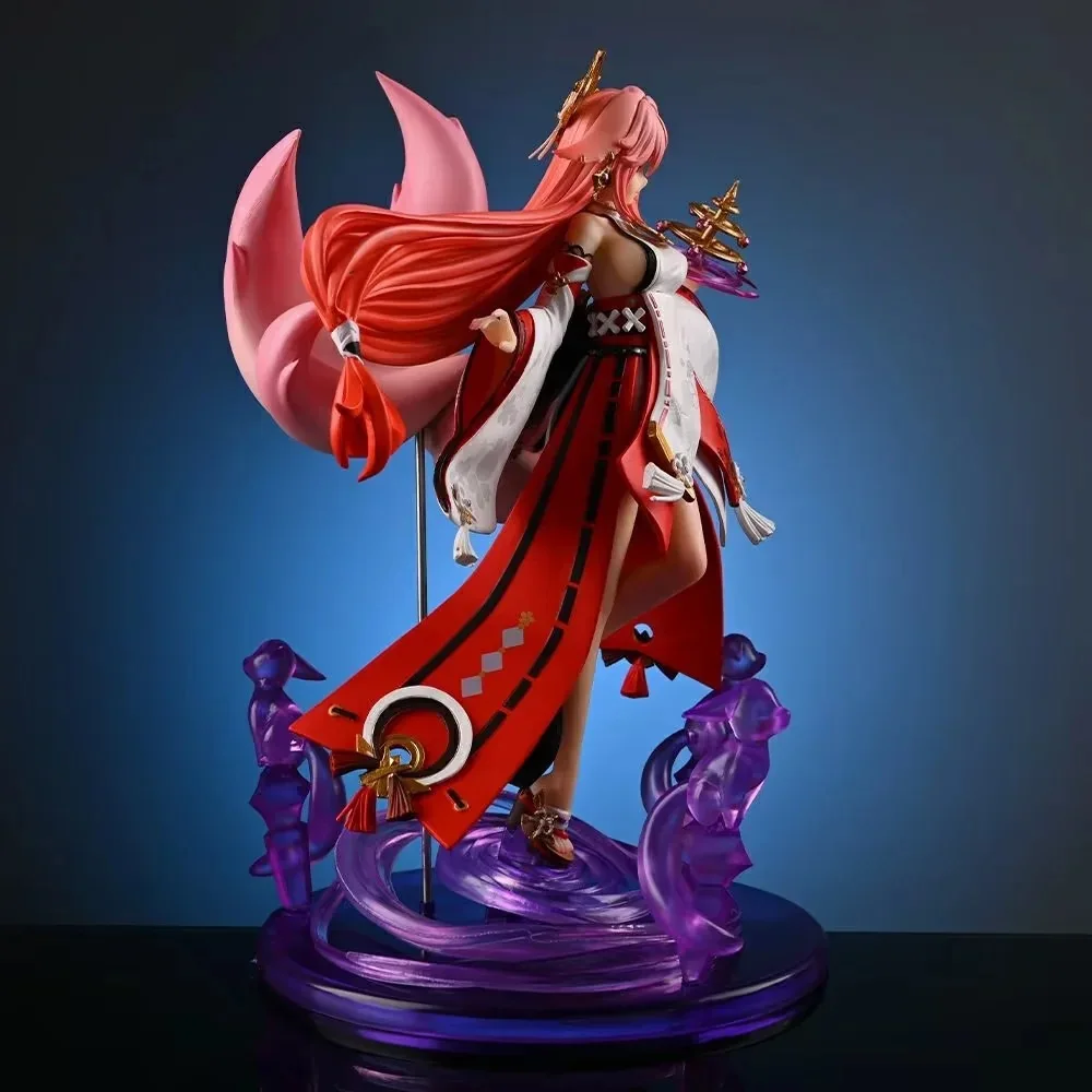 24cm Anime Figure Genshin Impact Gk Yae Miko Fox Pvc Action Figurine Desktop Ornament Decoration Model Statue Toys For Kids Gift - Image 5