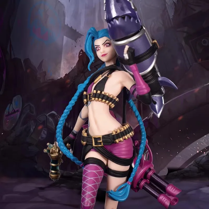 22cm League Of Legends Anime Figurine Luxanna Crownguard Lux Kaisa Jinx Action Figure Tiktok Hot Birthday Gift Customized