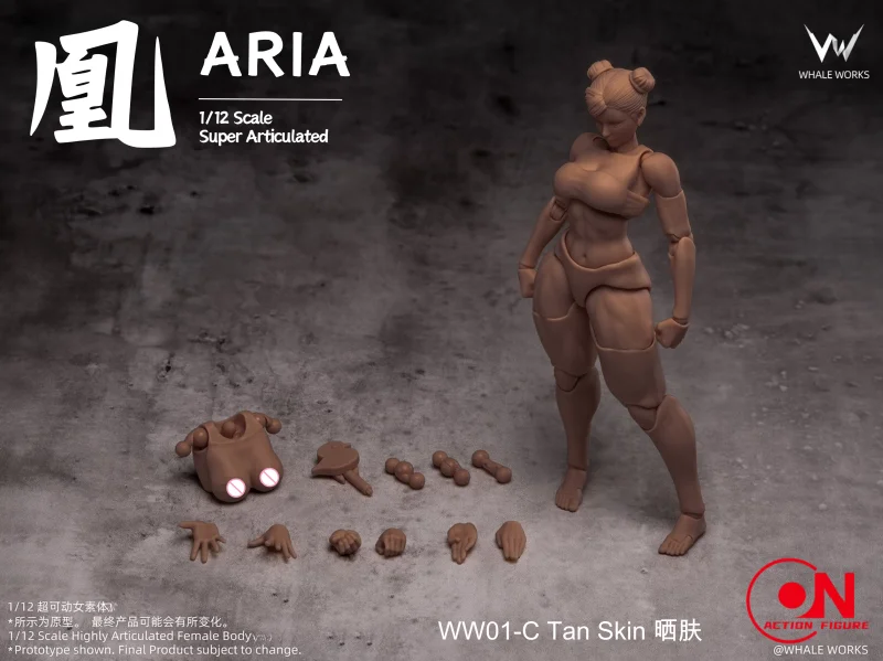 WHALE WORKS WW01/02 1/12 Scale Female Body Action Figure And Movable Eye For 6inch Female Soldier Doll - Image 6
