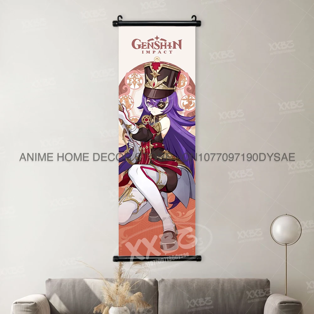 Genshin Impact Poster Arataki Itto Scroll Decorative Picture Barbara Home Decor Sucrose Wall Art Kamizato Ayato Hanging Painting - Image 8