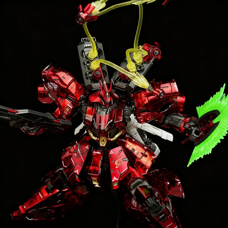 In-Stock RG 1/144 Sazabi Clear Color Mechanical Core Plating Assembly Model Kit Action Figure Desktop Decoration Trendy Toy Gift - Image 3