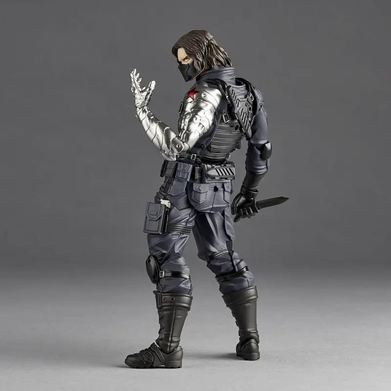 New Kaiyodo Winter Soldier Revoltech Amazing Yamaguchi Bucky Barnes Captain America Anime Action Figures Movable Collectible Toy - Image 5
