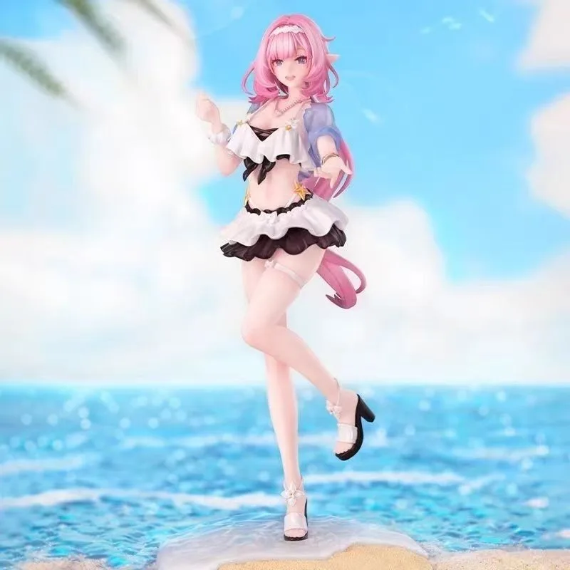 23cm Game Honkai Impact 3 Elysia Cute Swimsuit Beach Model Desktop Ornaments Toy Collection Gift