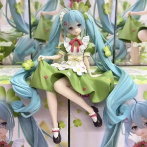 New 14cm Anime Figure Hatsune Miku Noodle Stopper Lucky Grass Fairy Action Figure PVC Collection Model Ornament Toys Gifts