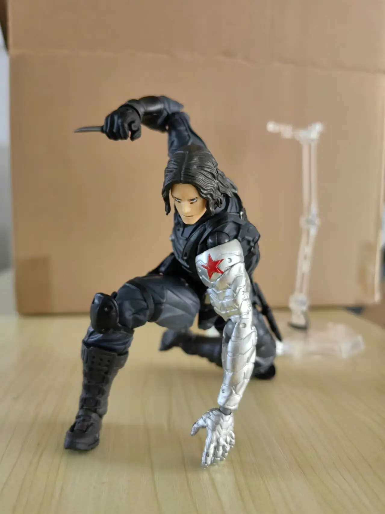 Kaiyodo Winter Soldier Revoltech AMAZING YAMAGUCHI Bucky Barnes Captain America Anime Action Figures toy birthday TOYS gifts - Image 5