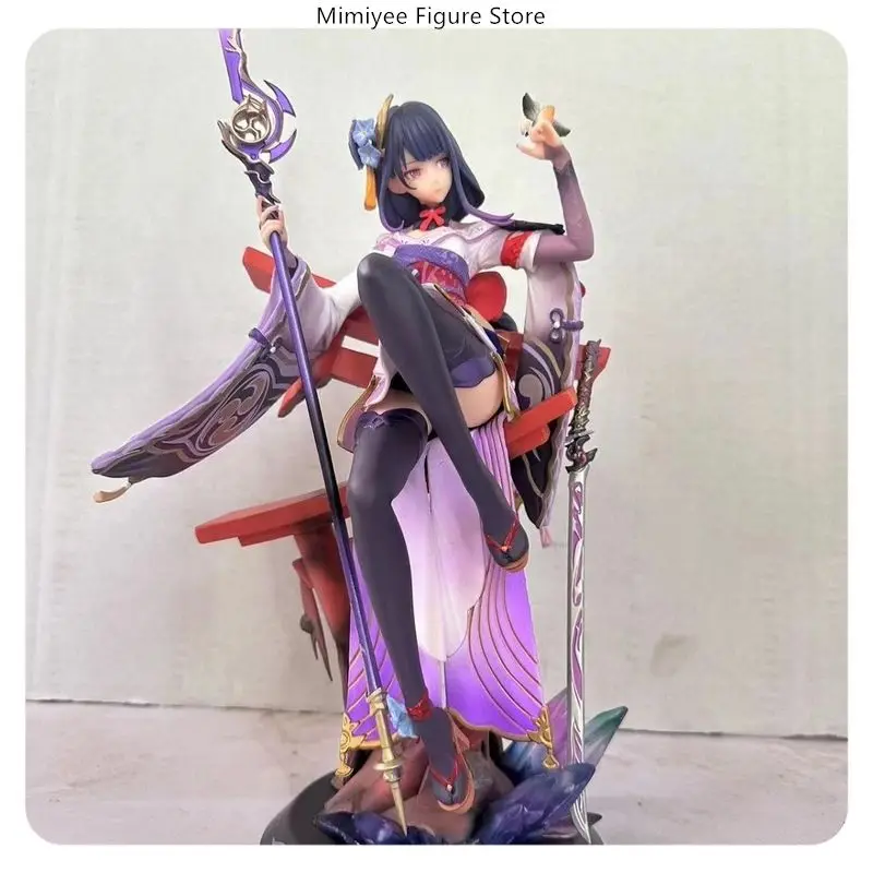 35cm Genshin Impact Raiden Shogun Game Figure Model Statue Desktop Ornament