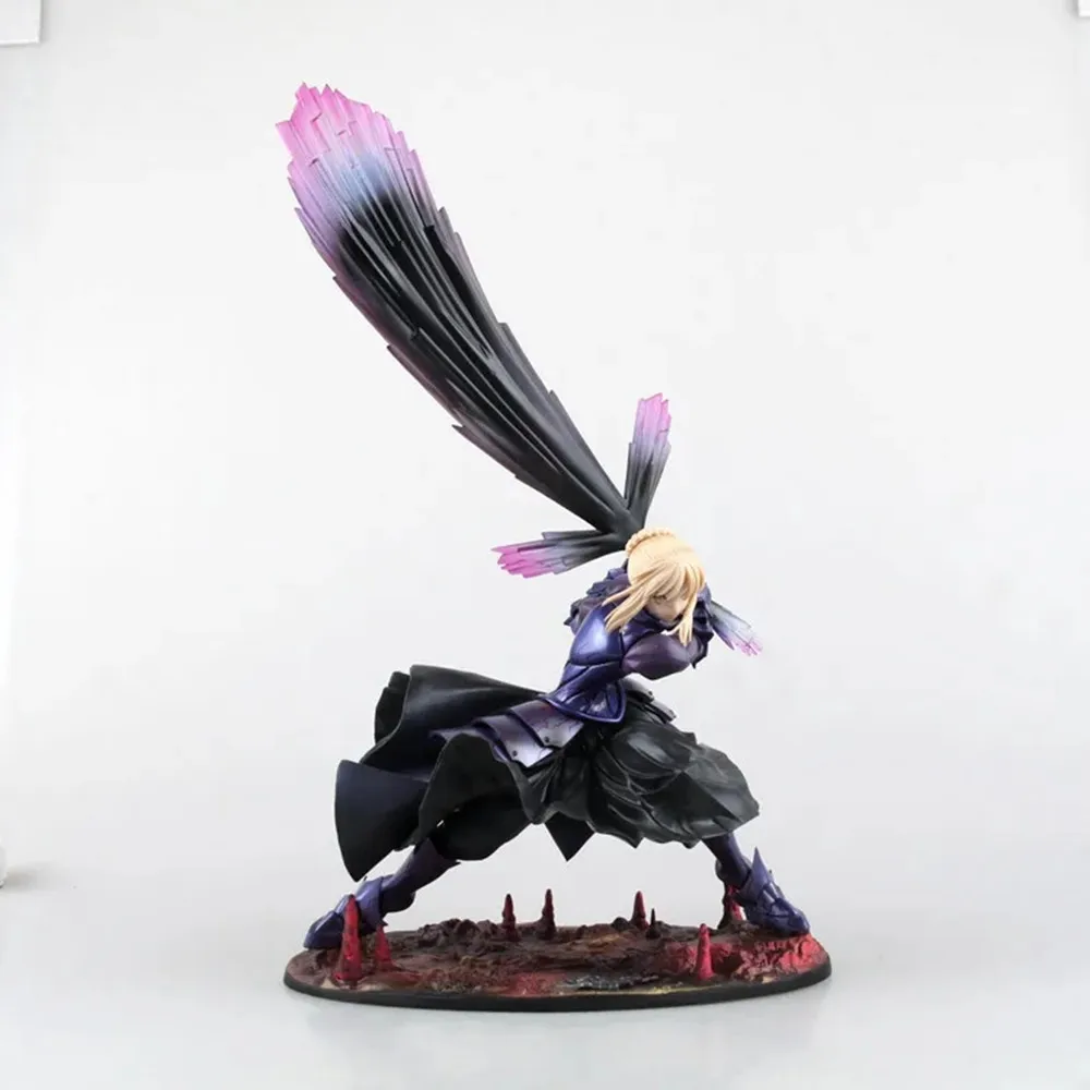 Fate/Stay Night Altria Pendragon Black Saber Hammer Anime Action Figure 18CM Multi-Jointed Toy Model for Collectors And Gifts