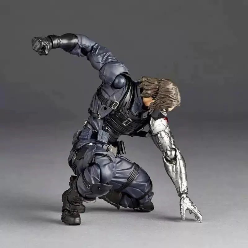 Moon Knight Figure Revoltech AMAZING YAMAGUCHI Avengers Marc Spector Winter Soldier Action Figurine PVC Movable Model Toys Gifts - Image 5