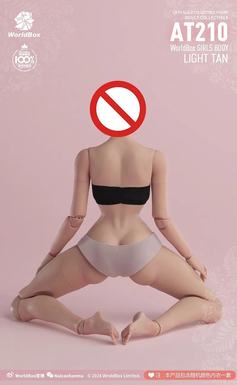 in Stock Worldbox AT210 1/6 Wasp Waist Full Buttock Joint Body 27cm Female Soldier Super Flexible Action Figure Body Doll - Image 6