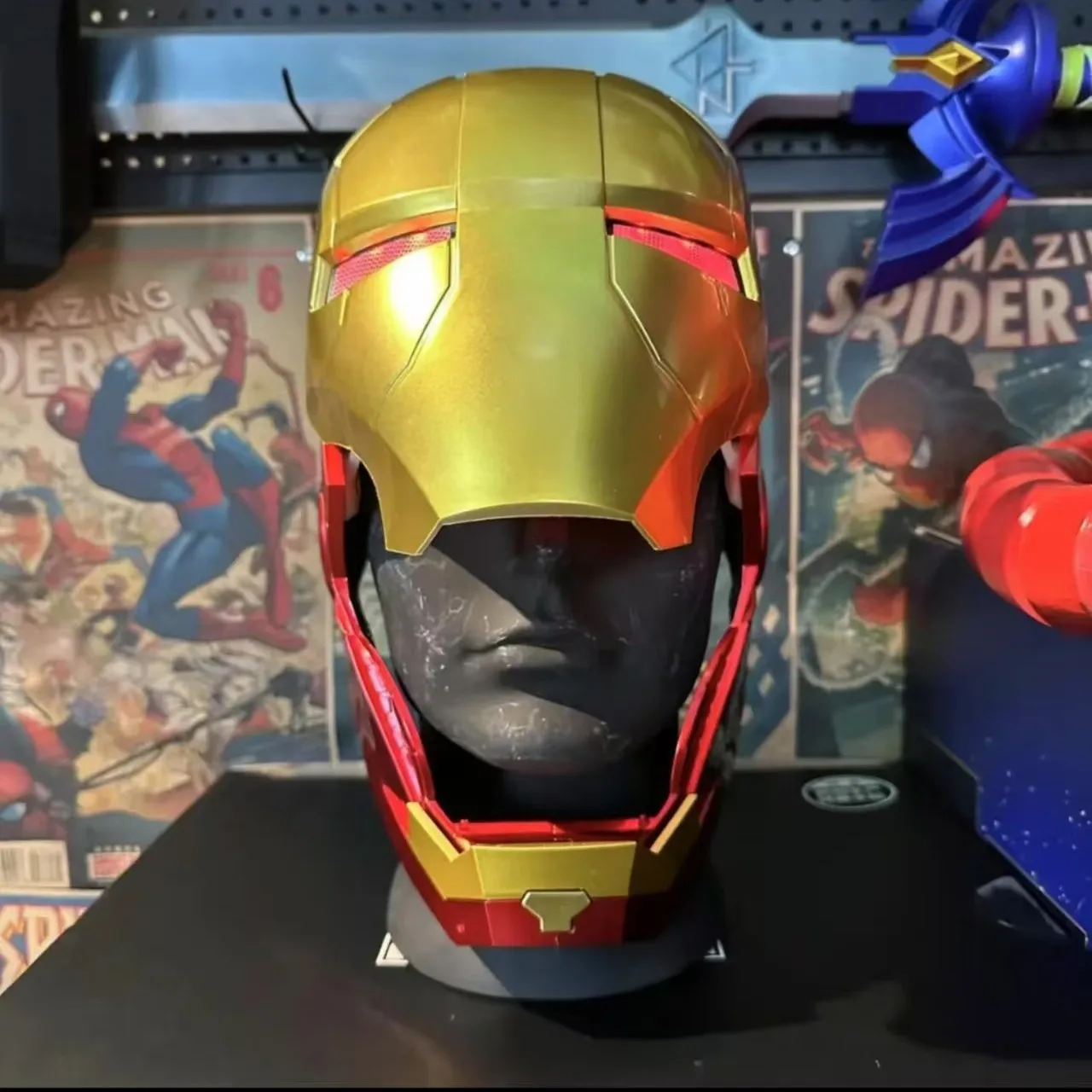 2025 New Iron Man Helmet Mk5 Jarvis Helmet Luminous Manual Opening And Closing Wearable Cool Children'S Cosplay Mask Toy Gift - Image 8