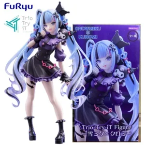 In Stock FuRyu Trio-Try-iT Hatsune Miku SNOWMIKU X Kuromi Sanrio PVC 19CM Anime Action Figures Model Collection Toy