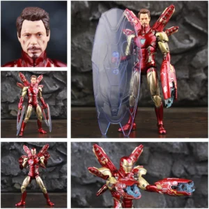 ZD Toys Marvel Iron Man MK85 2.0 LED 7" Action Figure The Infinity SAGA Mark LXXXV 1.0 Mark 85 Hologram Shield Nano Weapons Doll