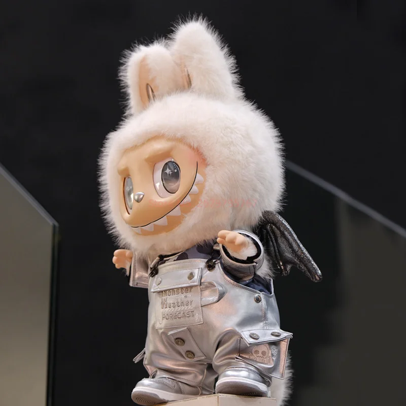 58cm Zimomo 2.0 Angel In Clouds Anime Figure New Silver Leather Doll Clothes 58cm Kawai Labubu Big Leader Baby Clothes Kid Gift