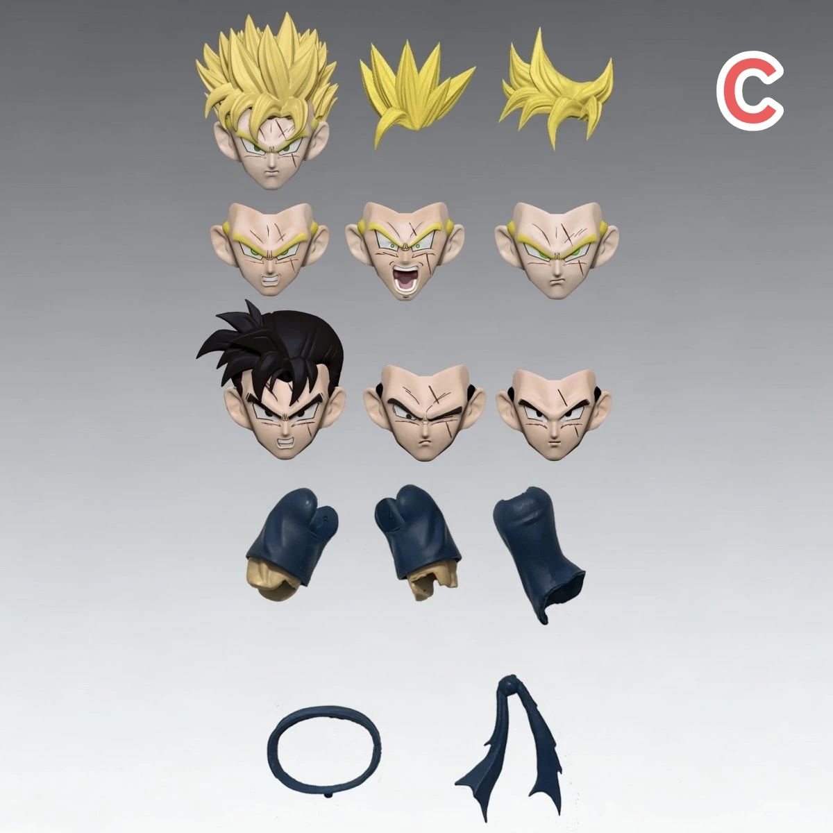 New N&T NT SHF Dragon Ball Z Future Son Gohan SSJ Super Saiyan 3.0 Kong Head Sculpt Accessory Pack Anime Action Figure - Image 7