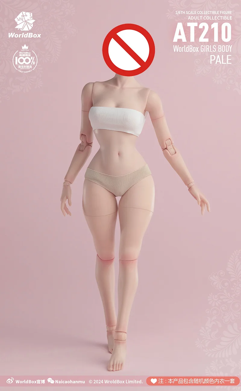 in Stock Worldbox AT210 1/6 Wasp Waist Full Buttock Joint Body 27cm Female Soldier Super Flexible Action Figure Body Doll - Image 8