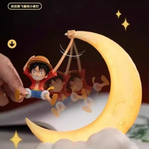 One Piece Original Luffy Night Light Anime Peripheral Desktop Decoration Magnetic Control Moon Lamp Children Funny Holiday Gifts