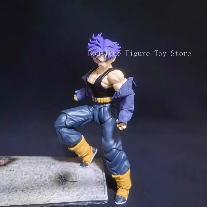 In Stock Tonsen Arttoys Dragon Ball Super Saiyan Torankusu Trunks SHF Blue Denim Jacket （Clothes Only, Figures Not Included）