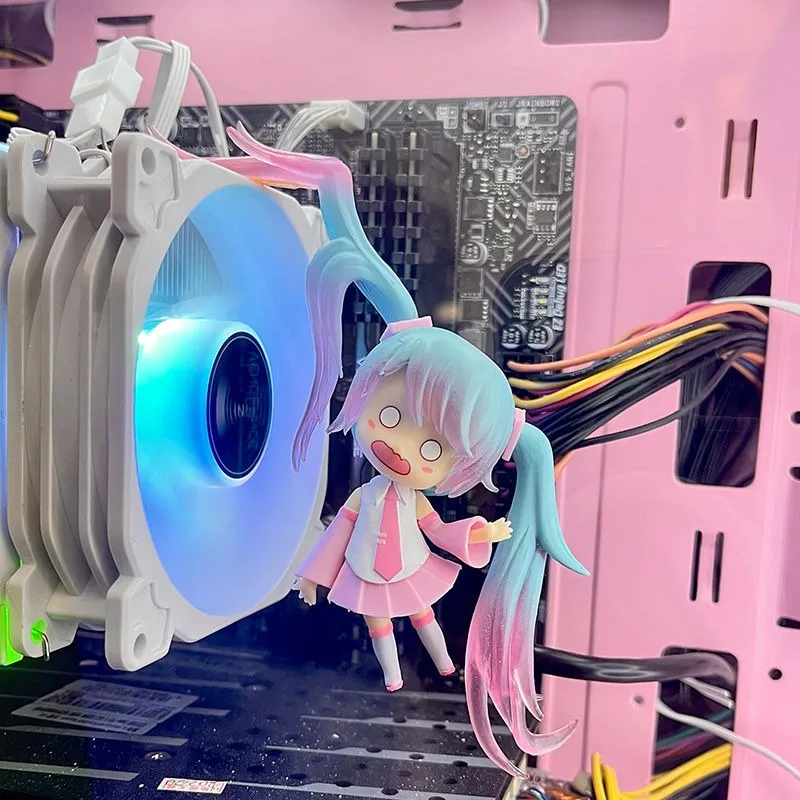 Hatsune Miku cartoon cute keychain figurine for girls’ desktop office collections, fashionable and personalized ornament gift