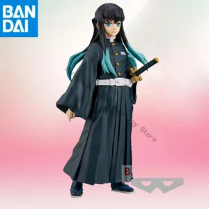 in stock Original Genuine BANDAI NAMCO BANPRESTO Demon Slayer Tokitou Muichirou PVC 15cm Figure model Collector Figurine Toys